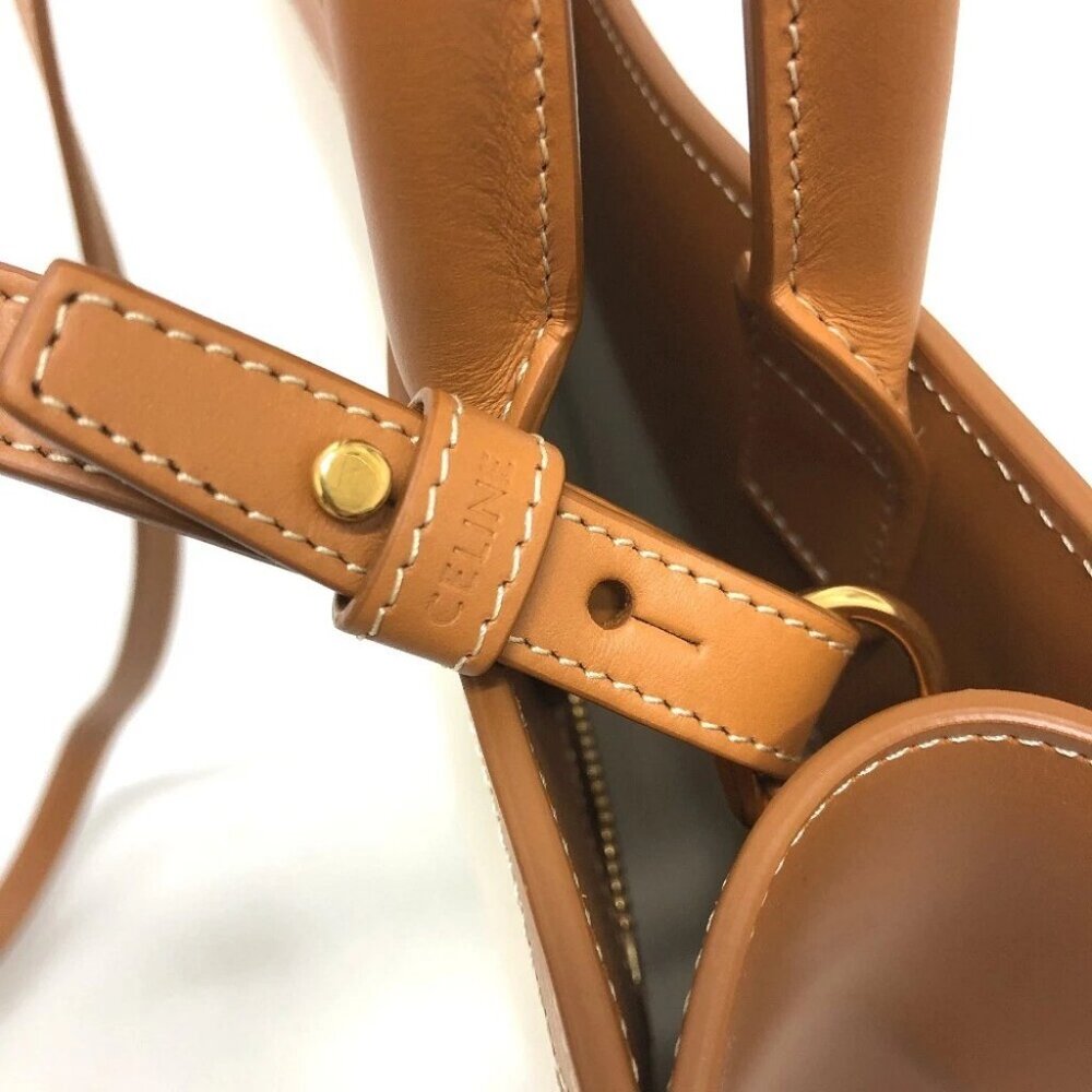 CELINE 192082BNZ.02NT Small Vertical Cabas 2WAY Hand Bag Shoulder Bag Tote Bag - Picture 8 of 13